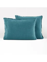Linot Fringed 100% Washed Linen Pillowcase