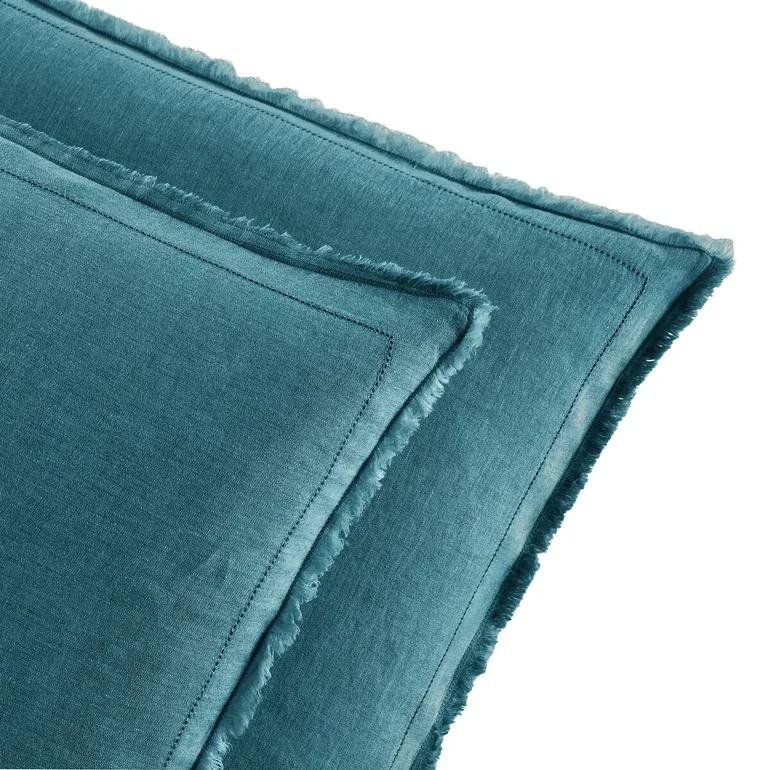 Linot Fringed 100% Washed Linen Pillowcase - 1