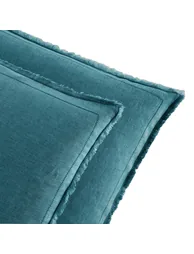 Linot Fringed 100% Washed Linen Pillowcase - 1