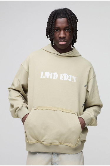 Oversized Paint Splatter Limited Edition Loopback Hoodie