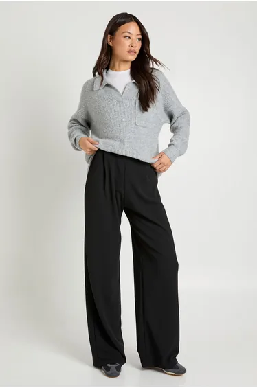 بنطلون بأرجل عريضة - لطويلات القامة