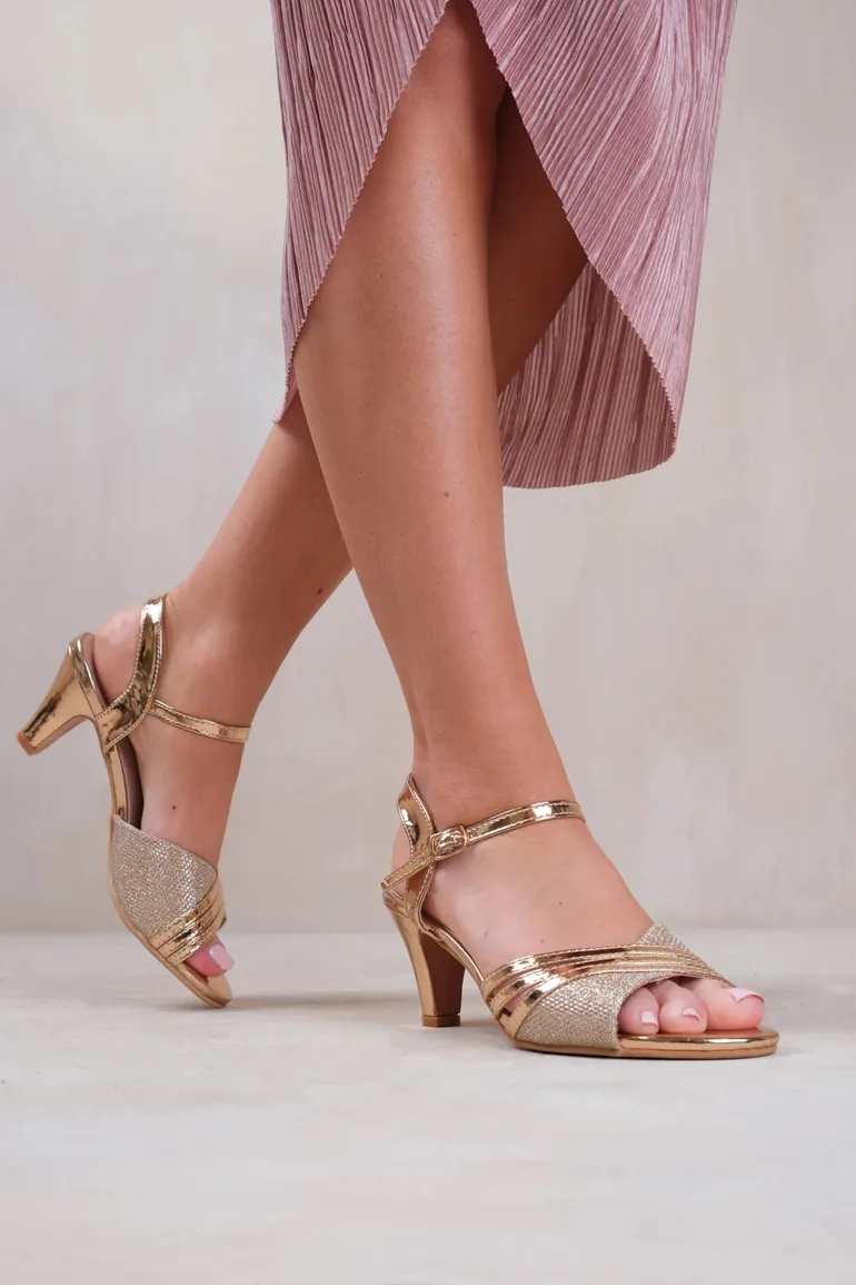ladies dress sandals low heel wide fit FLORAL Helene Women's Wide Width Criss-Cross Dress Heeled Sandals Black / 6 E