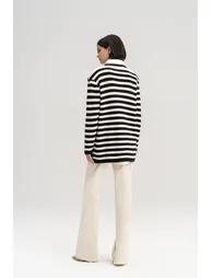 STRIPED CARDIGAN WITH GOLD BUTTONS - 3