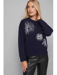 Petite Sequin Firework Jumper - 2
