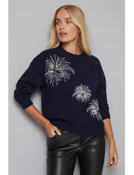 Petite Sequin Firework Jumper