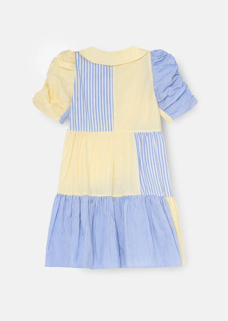 Frankie Blue Mixed Stripe Shirt Dress - Blue - 6