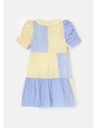 Frankie Blue Mixed Stripe Shirt Dress - Blue - 6