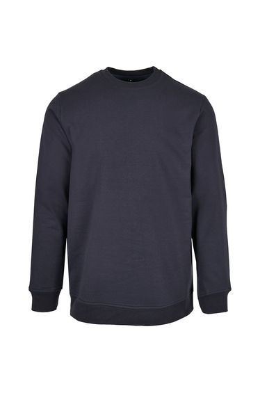 Mens Basic Crew Neck Sweatshirt - Navy