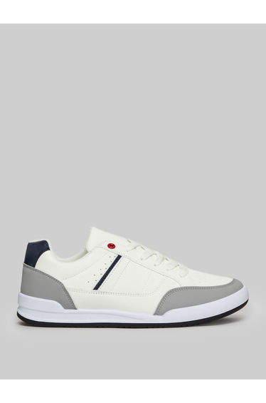 Men Off White Contrast Detail Sneakers