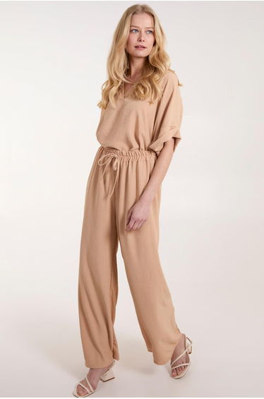 Drawstring Wide Leg Trousers
