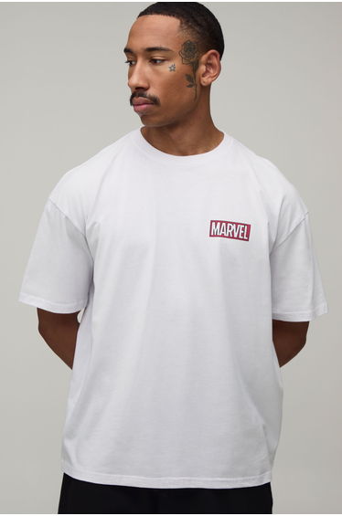 Oversized Spider Man License Print T-Shirt - white