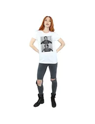 Supernatural Womens/Ladies Winchester Mugshot Cotton Boyfriend T-Shirt - White - 2