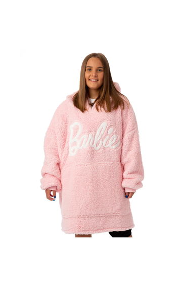 Barbie Womens/Ladies Sherpa Hoodie Blanket - Pink