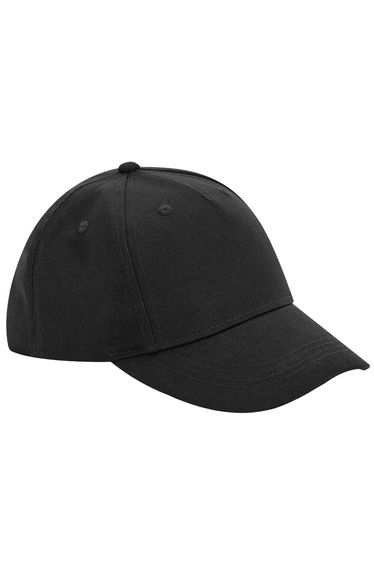Beechfield Childrens/Kids Organic Cotton 5 Panel Baseball Cap - Black