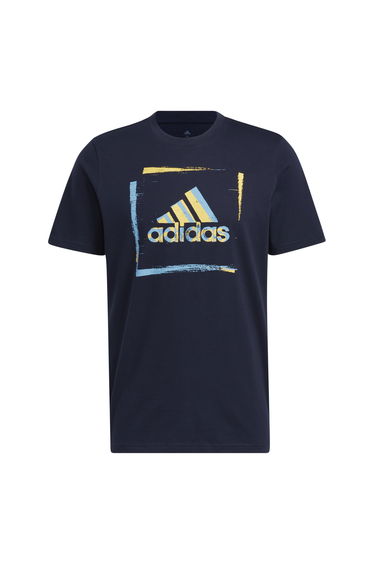 Two-Tone Stencil Short Sleeve Graphic T-Shirt