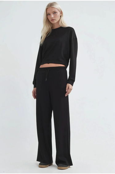 Elastic Waist Soft Touch Palazzo Sweatpants