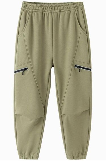 Boys' Panelled Jogger Pants With Zip Details