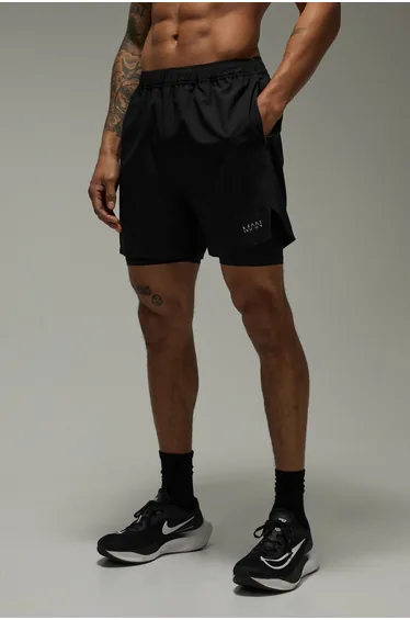 شورت بوهو مان أسود بقصة عريضة