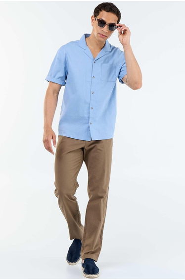 Solid Chino Pants - Regular Waist BROWN