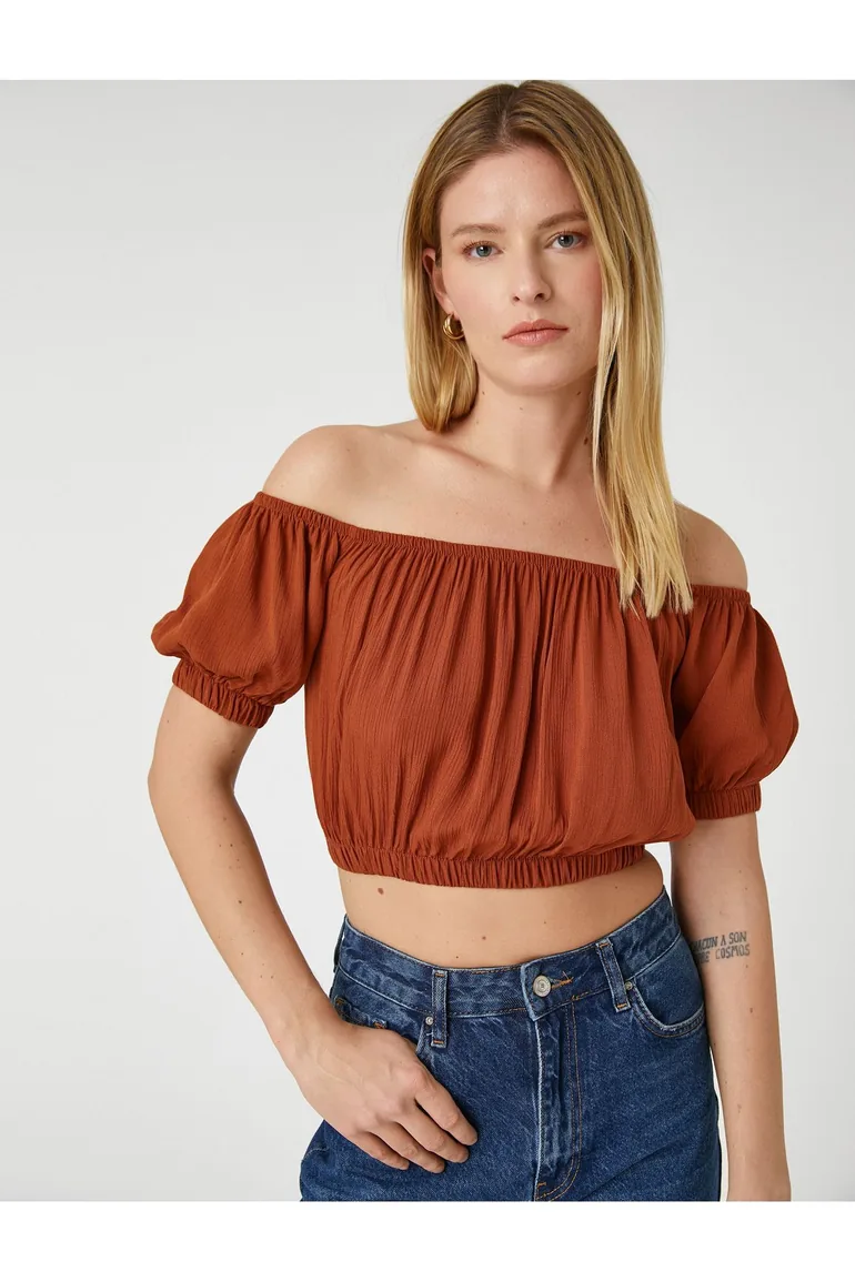 Blouse - Brown - Regular fit - 1