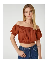 Blouse - Brown - Regular fit - 1