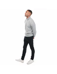 Men's Farah Aintree Organic Half Zip Sweatshirt in Grey - 3