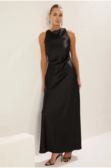 formal dress stores in boston OFF-THE-SHOULDER COMMUNION DRESS WITH PEPLUM main image 1