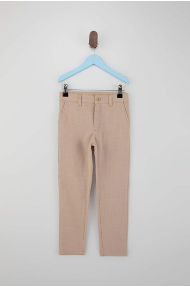 Stone Plain Woven Trousers