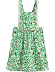 Floral Cotton Pinafore Dress