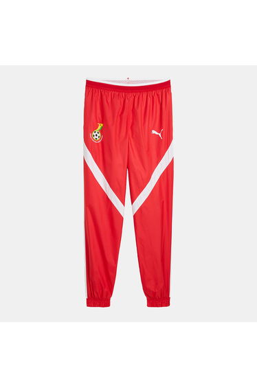 Men's Puma Ghana Fc Prematch Woven Pant in Red