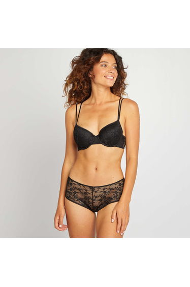 Lace push-up bra black