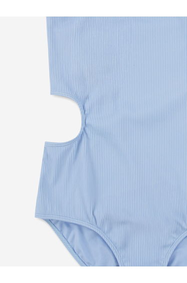 Abercrombie & Fitch Girls Asymmetrical Cutout Swimsuit in Blue product thumbnail 4