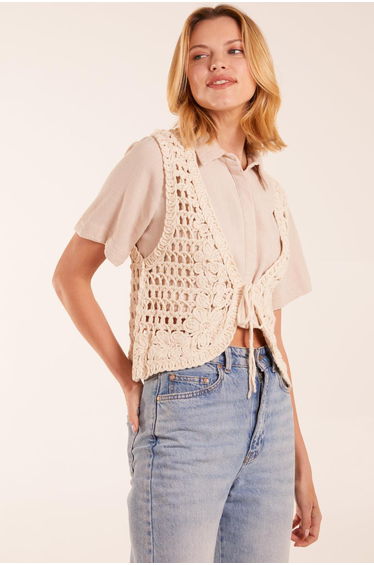 Crochet Sleeveless Cardigan