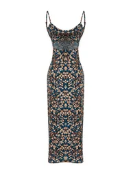 Black Floral Column Midaxi Dress - 7