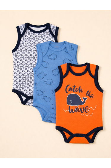 Pack of 3 - Sea Adventure Theme Bodysuit