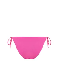 Pink Tie-Up Textured Bikini Bottom - 6