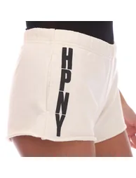 Women's Heron Preston Regular-Fit HPNY Sweat Shorts in White - 2