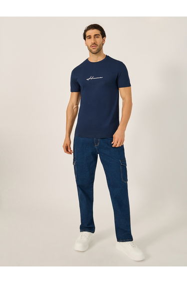 Minimal Print Short Sleeves Regular Fit T-Shirt