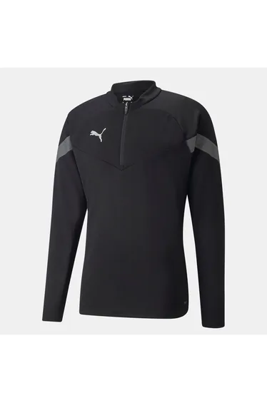 Men's Puma Teamfinal Trainig 1/4 Zip Top in Black