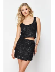 Trendyol Black A-Line Mini Skirt - 6