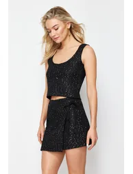 Trendyol Black A-Line Mini Skirt - 4
