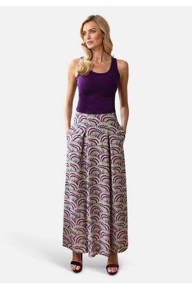 Flowing Pleated Maxi Skirt