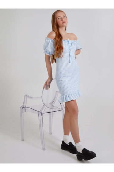 Gingham Gypsy Bardot Dress