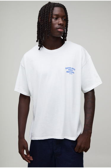 Oversized Boxy Limited Edition Print T-Shirt - white