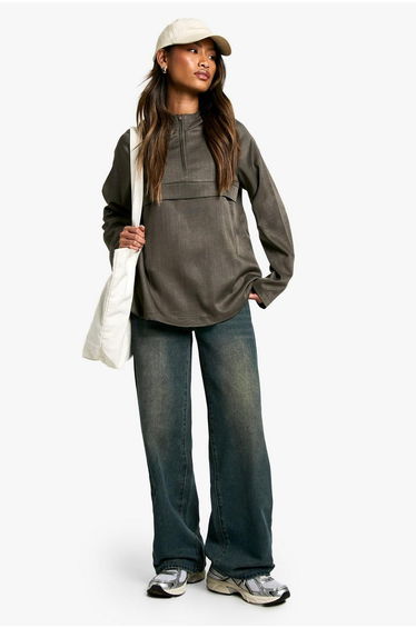 Woven Tracksuit Top - charcoal