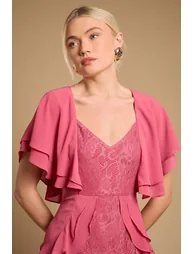 فستان ماكسي بشرائح دانتيل بكشكش - 3