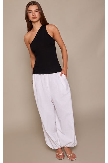 Black Draped Back Cowl Neck Knitted Top