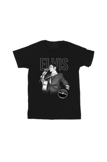 Elvis Boys Logo Portrait T-Shirt - Black