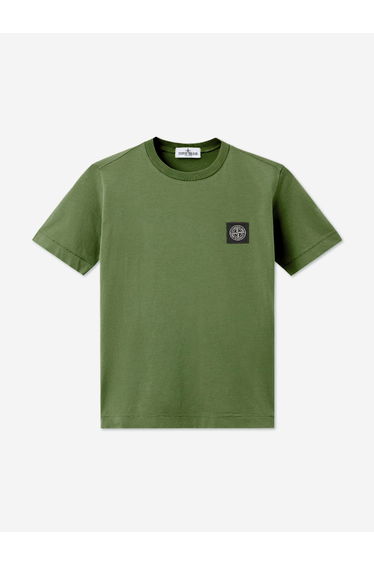 Stone Island Boys 30/1 Cotton Jersey T-Shirt in Green