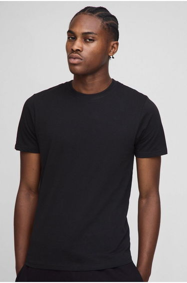 Basic Slim Fit Crew Neck T-shirt - black